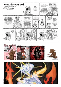 From top: "What Do You Do?" by birdblitz; "Gone to the Dogs" by Mhairi Harris